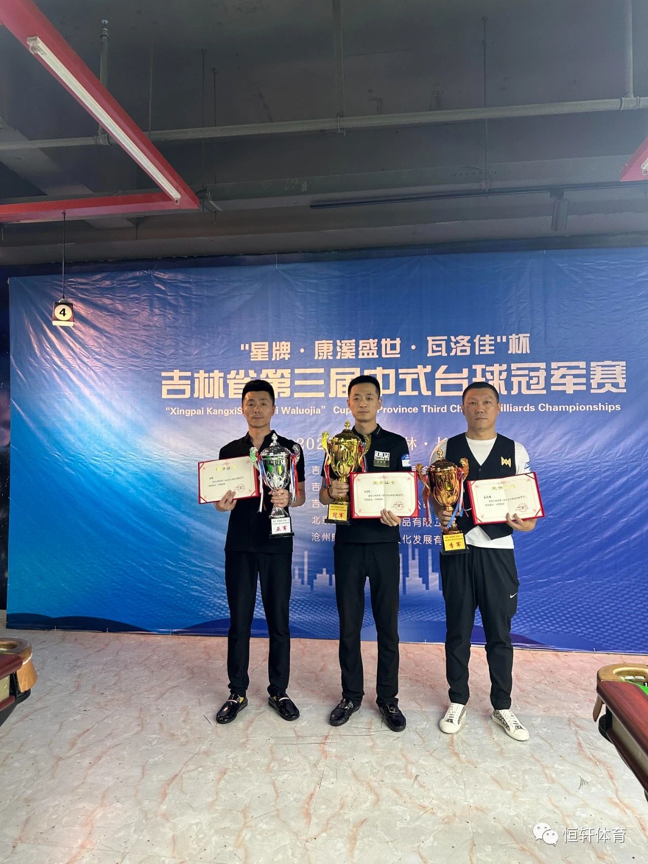 捷报 | 祝贺LP球员张新野荣获吉林省第三届中式台球冠军赛​冠军